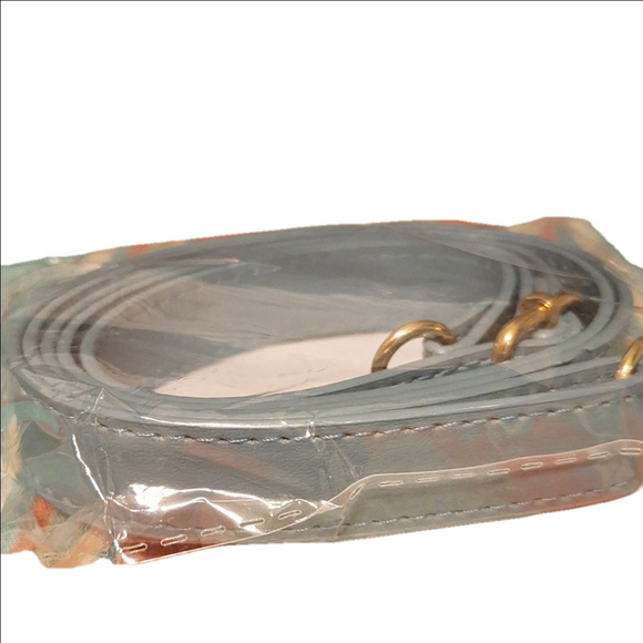 Replacement Crossbody strap for Bags Blue w/ silver hardware PU - Picture 2 of 4